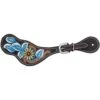 Tough 1 Blue Vintage Flower Dark Oil Spur Straps -Saddlery Shop 144382 default l