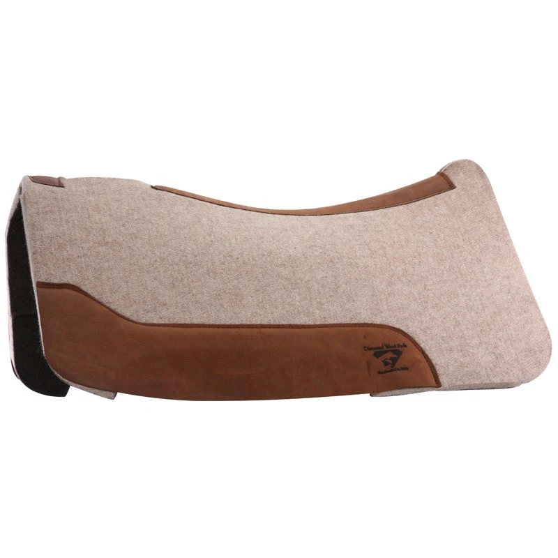 Diamond Wool Pad Company 3/4in. Contoured Cowboy Saddle Pad 3 Diamond Wool Pad Company 3/4in. Contoured Cowboy Saddle Pad