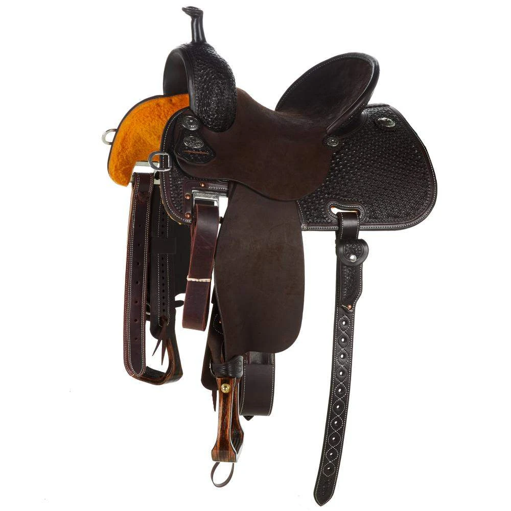 Martin Saddlery Chocolate Crown C 1/2 Breed Barrel Saddle 3 Martin Saddlery Chocolate Crown C 1/2 Breed Barrel Saddle