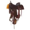 Nrs Competitors Chocolate Roughout Shark Inlaid Seat Team Roping Saddle -Saddlery Shop 161492 default l