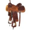 Tomahawk 3/4 Breed Floral Team Roper With Quilted Seat -Saddlery Shop 161988 default l
