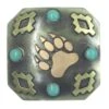 NRS Bear Paw Turquoise Stone Aztec 1 1/2 Inch Concho -Saddlery Shop 163814 default l