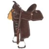 Tomahawk Chocolate Roughout 14 Inch Lightweight Barrel Saddle With Buckstitch -Saddlery Shop 166282 default l