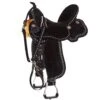 Tomahawk Black Roughout 14 1/2 Inch Lightweight Barrel Saddle With Buckstitch -Saddlery Shop 166284 default l