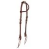 NRS Pink Buckstitch Chocolate Roughtout Slip Ear Headstall -Saddlery Shop 200423 599352