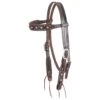 Martin Saddlery Skirting Leather Browband Headstall W/Rope Edged Dots 2 Martin Saddlery Skirting Leather Browband Headstall W/Rope Edged Dots -Saddlery Shop 211654 651636
