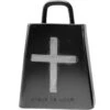 Jerry Beagley Braiding Company Small Black Bull Bell With Silver Cross -Saddlery Shop 2414 default l