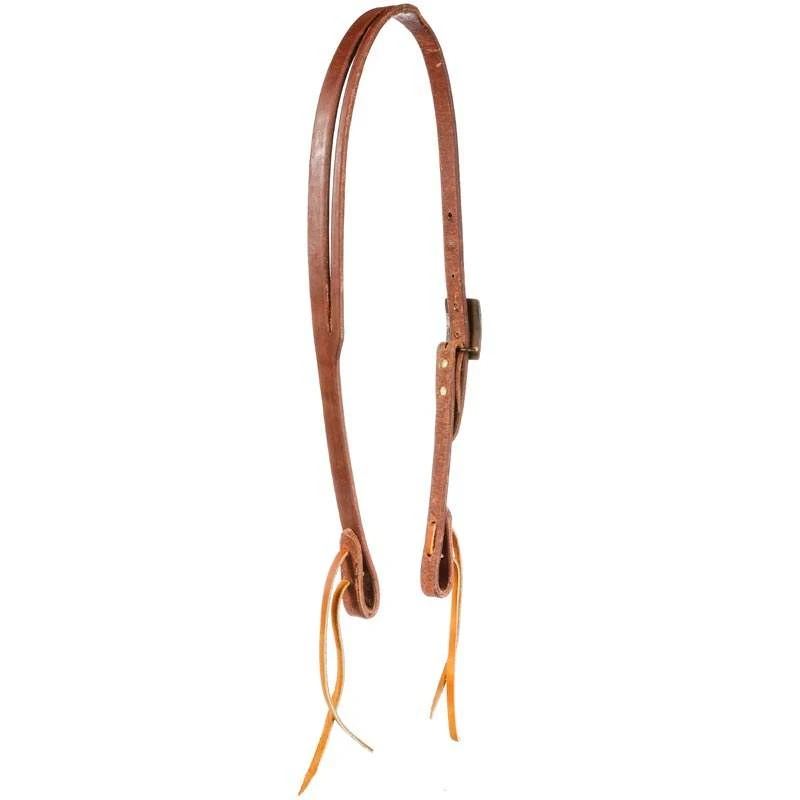 Cowperson Tack 3/4inch Slot Ear Headstall W/ Antique Floral Scrolled Hardware 4 Cowperson Tack 3/4inch Slot Ear Headstall W/ Antique Floral Scrolled Hardware - Image 2