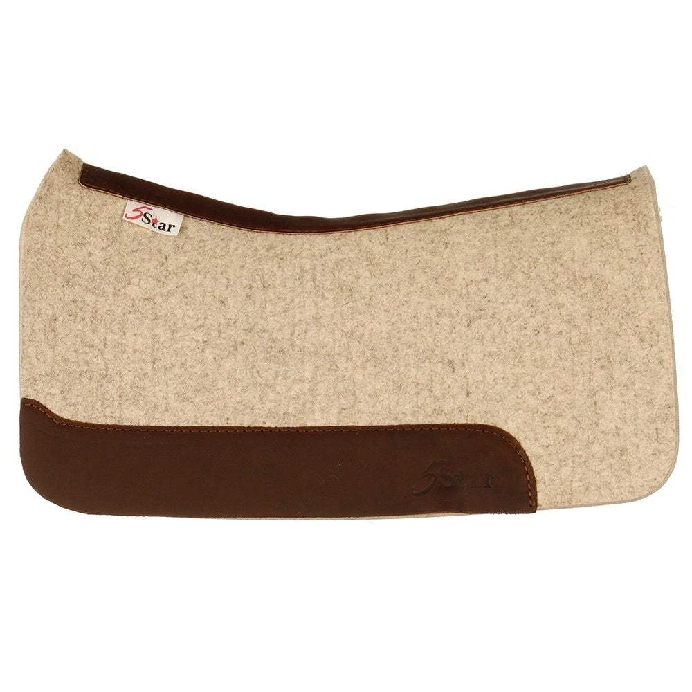 5 Star Equine Products Supplies Inc. 5 Pony 3/4 Inch Natural Felt Saddle Pad 4 5 Star Equine Products Supplies Inc. 5 Pony 3/4 Inch Natural Felt Saddle Pad - Image 2