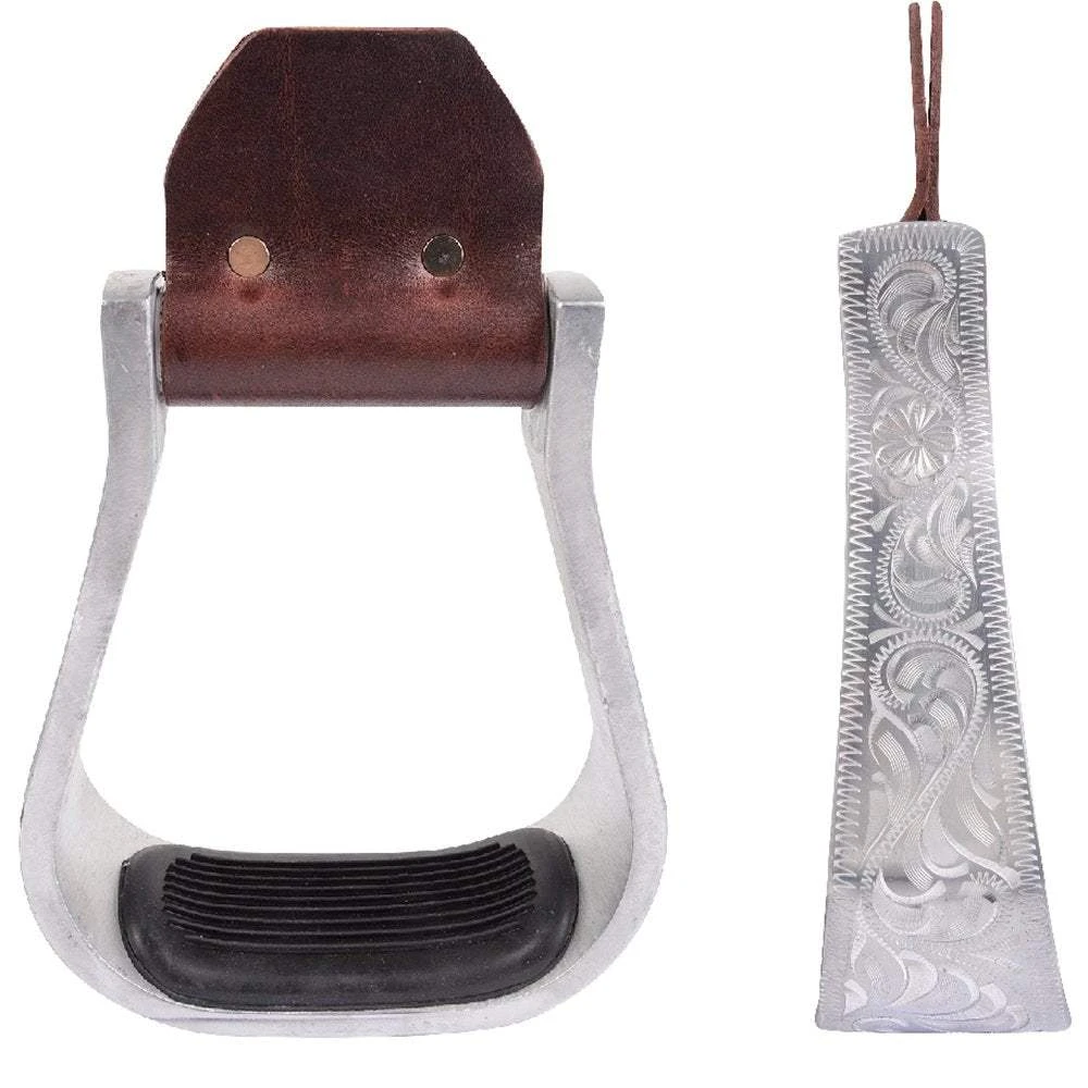 Martin Saddlery 2in Engraved Aluminum Stirrups 3 Martin Saddlery 2in Engraved Aluminum Stirrups