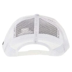 Best Ever Pads Saddle Black Embroidered Crown White Mesh Back Trucker Cap -Saddlery Shop BE WHTBLK 04