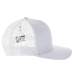 Best Ever Pads Saddle Black Embroidered Crown White Mesh Back Trucker Cap -Saddlery Shop BE WHTBLK 05