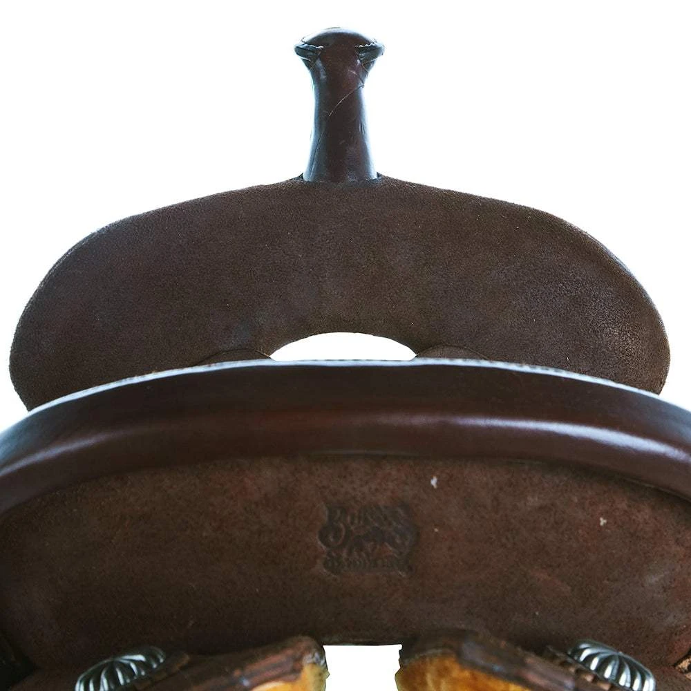 Burns Saddlery 14 Inch 20HD Chocolate Roughout Barrel Saddle 5 Burns Saddlery 14 Inch 20HD Chocolate Roughout Barrel Saddle - Image 3