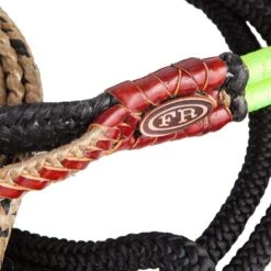 Fabio Riberio 7 Plait American Braided Bull Rope-Left Handed 7 Fabio Riberio 7 Plait American Braided Bull Rope-Left Handed -Saddlery Shop FR BR1 L blk lime 3