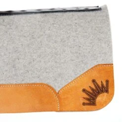 Best Ever Pads Kush 1 Inch Felt Saddle Pad With Roughout Wear Leathers -Saddlery Shop KUSH 1 LBRO 03