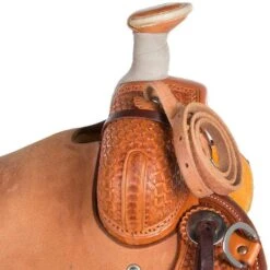 Martin Saddlery Martin Saddlery Rancher 1/2 Breed Waffle Stamped W/ San Carlos W/ Pencil Roll -Saddlery Shop NRS 64NWF detail1