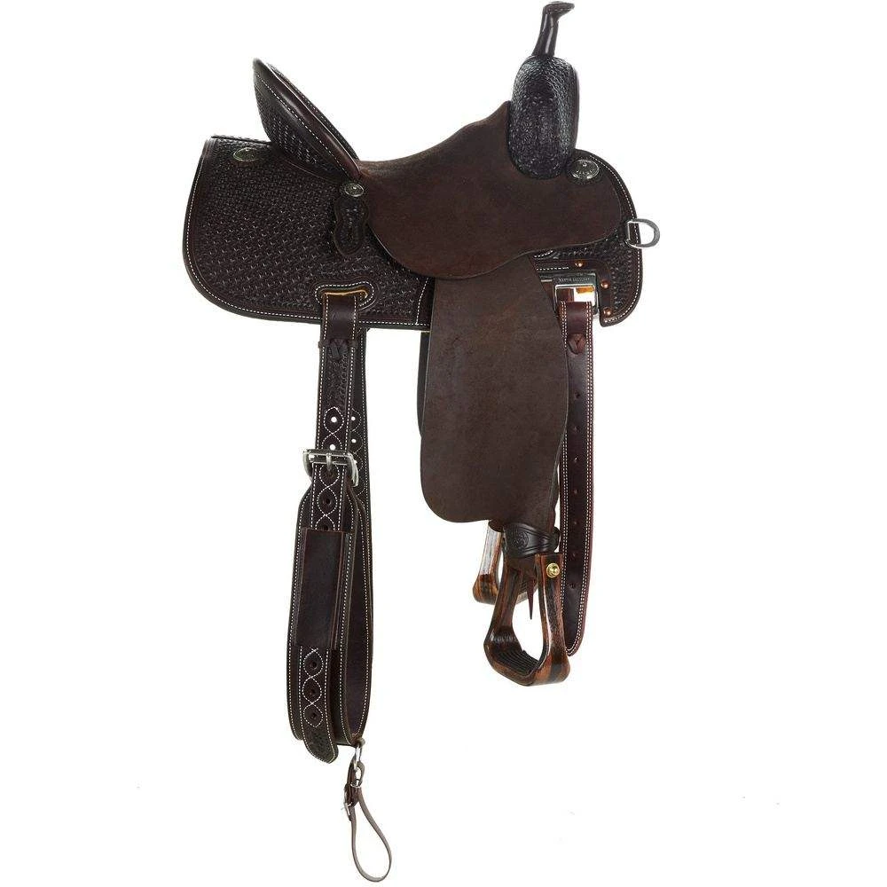 Martin Saddlery Chocolate Crown C 1/2 Breed Barrel Saddle 4 Martin Saddlery Chocolate Crown C 1/2 Breed Barrel Saddle - Image 2