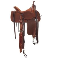 Martin Saddlery Martin Crown C Natural Weathered Antique Waffle With Rust Suede Seat -Saddlery Shop NRS 97 7475 1