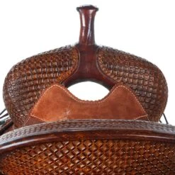 Martin Saddlery Martin Crown C Natural Weathered Antique Waffle With Rust Suede Seat -Saddlery Shop NRS 97 7475 2