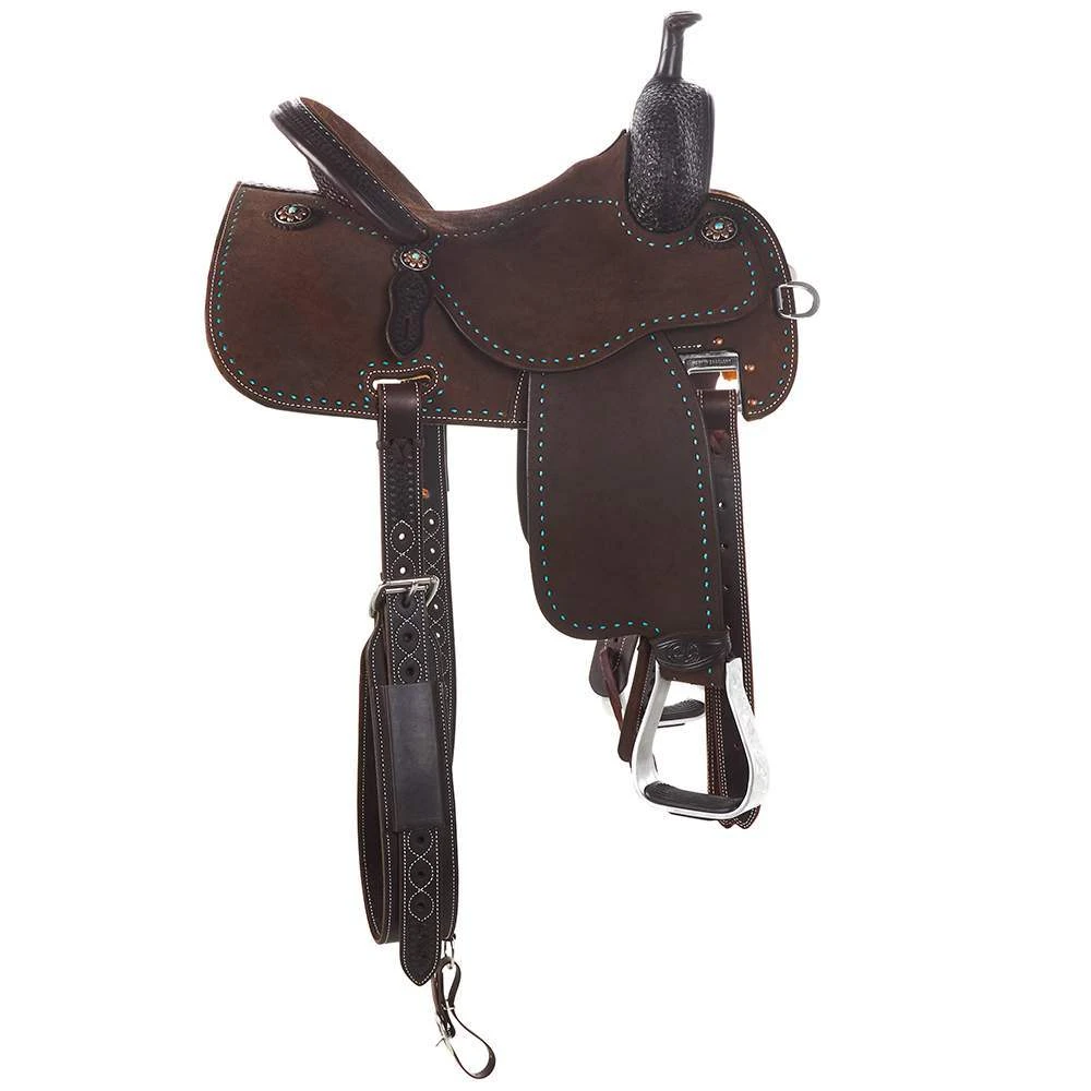Martin Saddlery Crown C Chocolate Barrel Saddle With Snowflake Tooling 5 Martin Saddlery Crown C Chocolate Barrel Saddle With Snowflake Tooling - Image 3