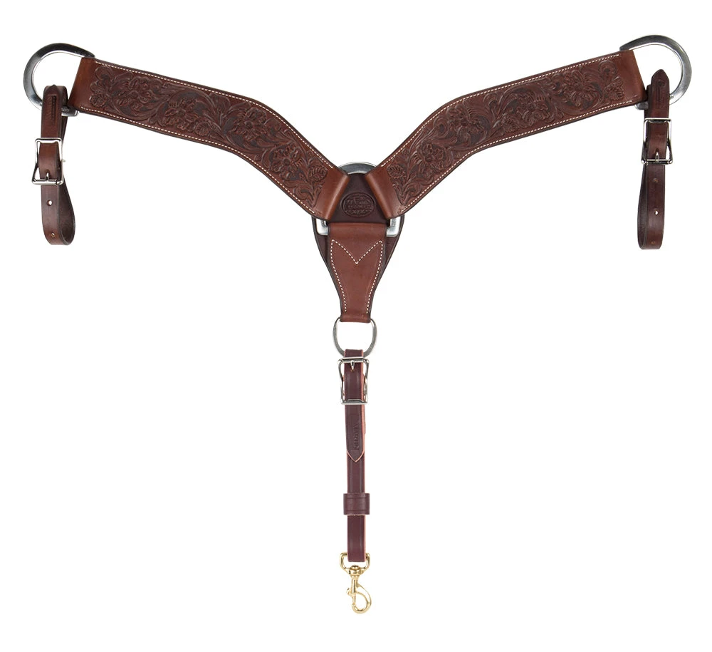 Martin Saddlery 2 3/4in. Chocolate Alpine Flower Breast Collar 4 Martin Saddlery 2 3/4in. Chocolate Alpine Flower Breast Collar - Image 2