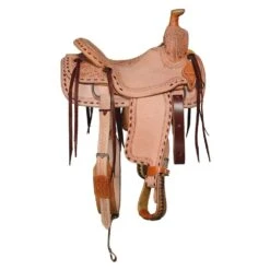 NRS Kids Rough Out With Buckstitch Ranch Saddle -Saddlery Shop RK019 2