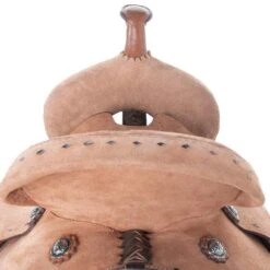 Tough 1 Branson 12in. Youth Roughout Barrel Saddle With Buckstitch -Saddlery Shop RK2970 3