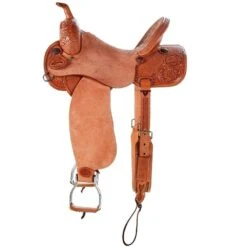 Tomahawk Floral And Basket Combo Tooled Barrel Saddle -Saddlery Shop TH 009 02