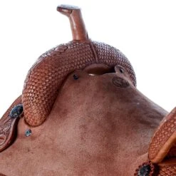 Tomahawk Floral And Basket Combo Tooled Barrel Saddle -Saddlery Shop TH 009 03