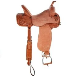 Tomahawk Floral And Basket Combo Tooled Barrel Saddle -Saddlery Shop TH 009 04