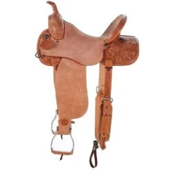 Tomahawk 1/2 Breed Rose Floral Barrel Saddle -Saddlery Shop TH 014 02