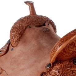 Tomahawk 1/2 Breed Rose Floral Barrel Saddle -Saddlery Shop TH 014 03
