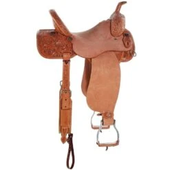 Tomahawk 1/2 Breed Rose Floral Barrel Saddle -Saddlery Shop TH 014 04