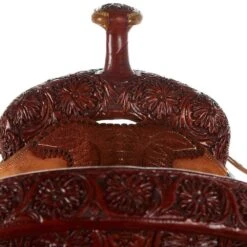 Tomahawk 3/4 Breed Floral Team Roper With Quilted Seat -Saddlery Shop TMK B F06 34F 04