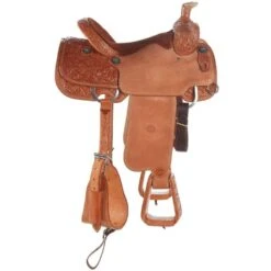 Tomahawk 3/4 Breed Floral Team Roper With Quilted Seat -Saddlery Shop TMK C F01 34B 03